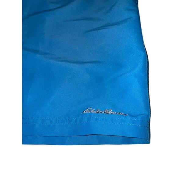Eddie Bauer Blue Lined Pocket Board Shorts Swim Trunks Mens Medium 8" Inseam - Picture 2 of 5